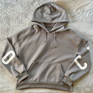 Gray Hoodie with White “CHICAGO” lettering